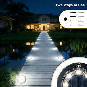 Flacchi solar lights automatic charging during day for evening illumination.
