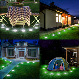 Flacchi solar lights dual-design installation on steps, no cables needed.