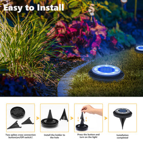 Flacchi solar ground light for garden beds adds nighttime charm.