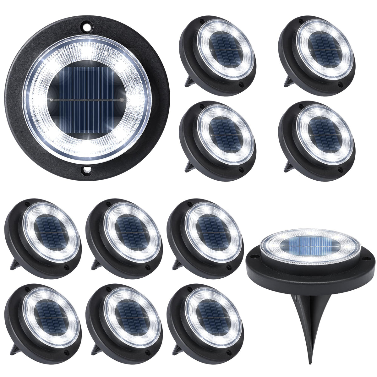 Flacchi solar lights outdoor ground light, waterproof and weather-ready for yard pathways.