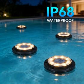 Flacchi ground lights installed on the lawn define borders and ambiance