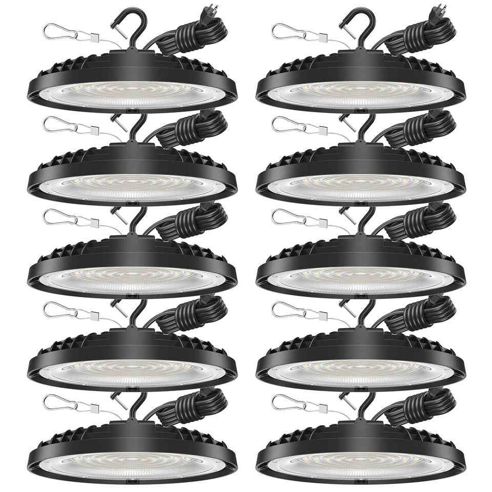 Flakeeper 150W UFO LED High Bay Light delivers bright, even illumination for warehouses.
