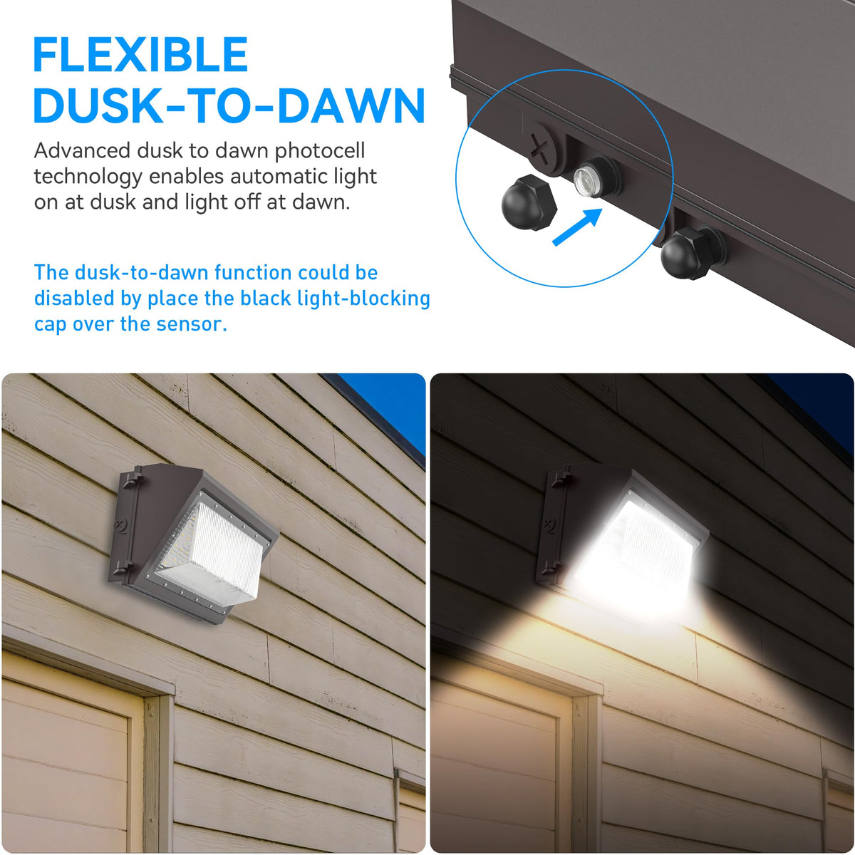 Flakeeper 16800lm LED wall pack delivers broad 120° coverage for parking lots