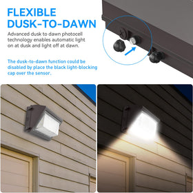Flakeeper 16800lm LED wall pack delivers broad 120° coverage for parking lots
