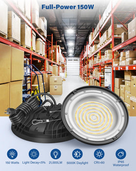 Flakeeper 21,000-lumen output provides clear visibility for workshops and garages.