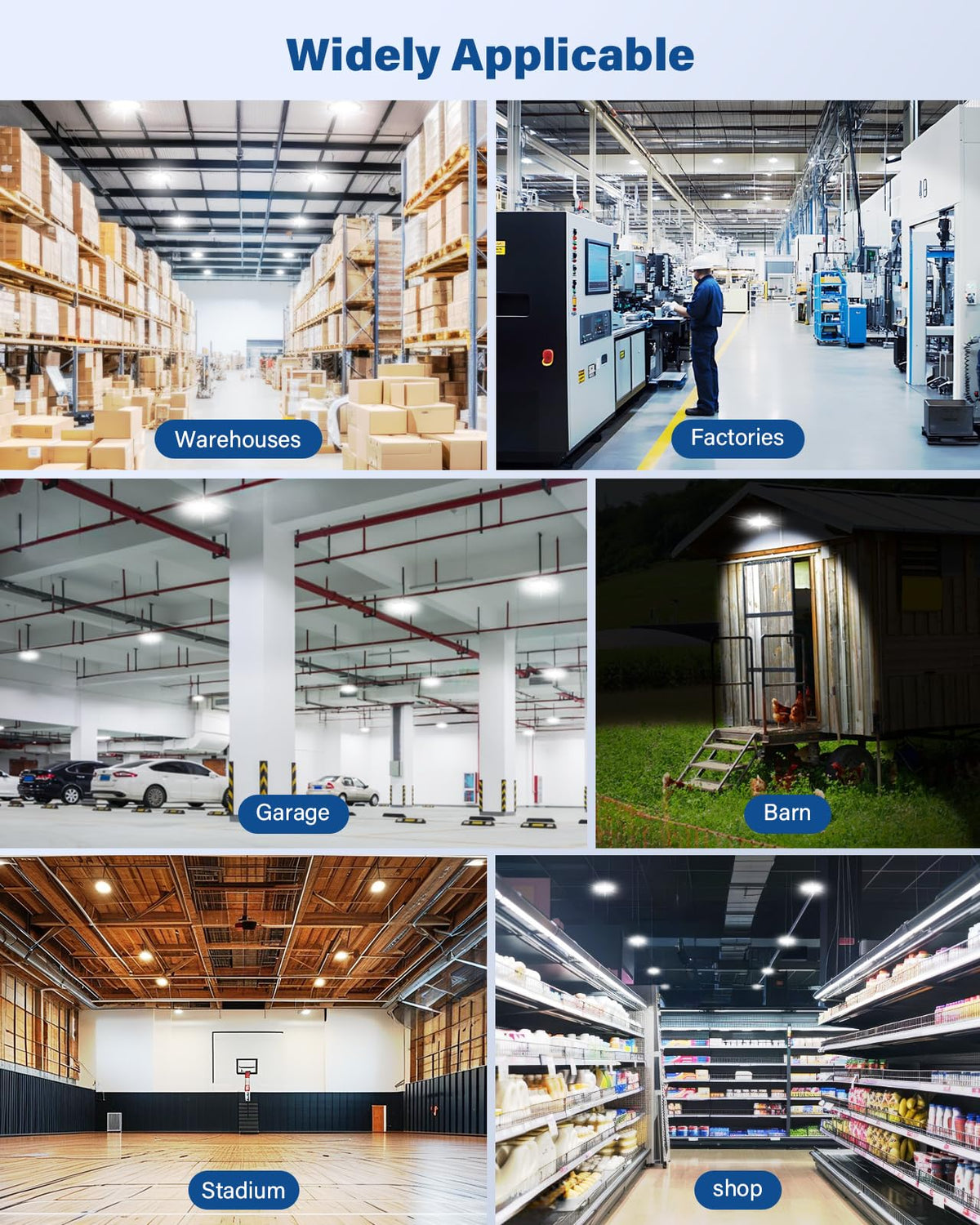 Flakeeper lighting is ideal for warehouses and workshops requiring bright coverage.