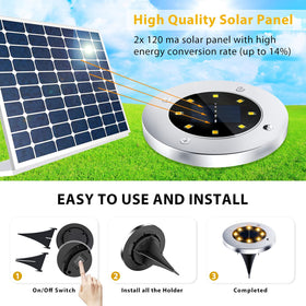 Flalivi easy-install ground lights spike in 15–20 seconds.