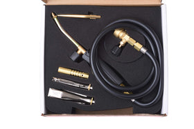 Flame King forty-seven-inch hose extending reach during use