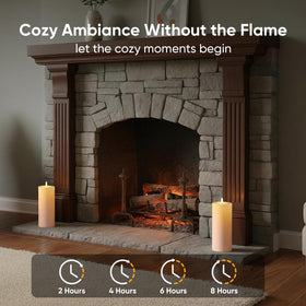 Flamelessman 4x10 3D wick flicker mimics real candlelight outdoors.