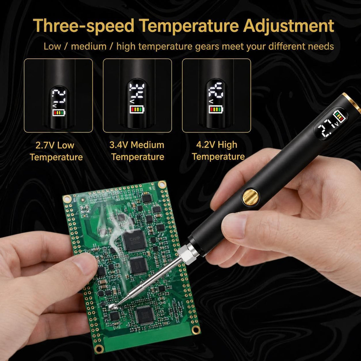 Five-click safety lock and auto-pause protect users and the tool.