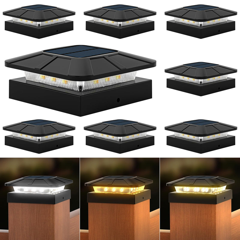 Flaow 4x4 post-cap light pack ready for easy installation on wood or vinyl posts.