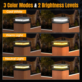 Flaow warm white mode delivers cozy illumination for outdoor spaces.