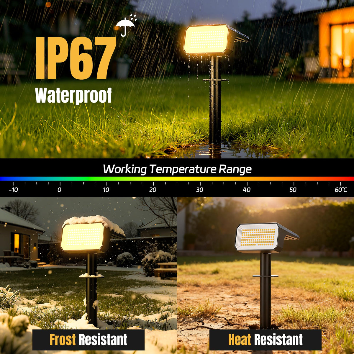 Flaow Solar Spot Light patio-decor-118-led creates inviting evening ambiance.