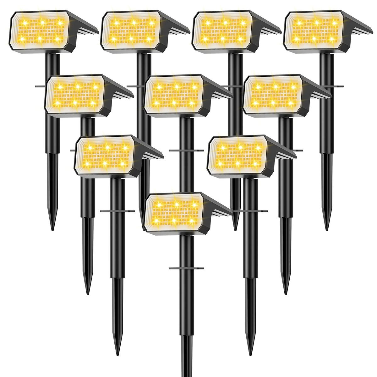 Flaow Solar Spot Light tree-illumination featuring 118 LEDs for enhanced nighttime curb appeal.