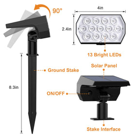 Flaow compact design solar lights blend with landscape while delivering bright illumination