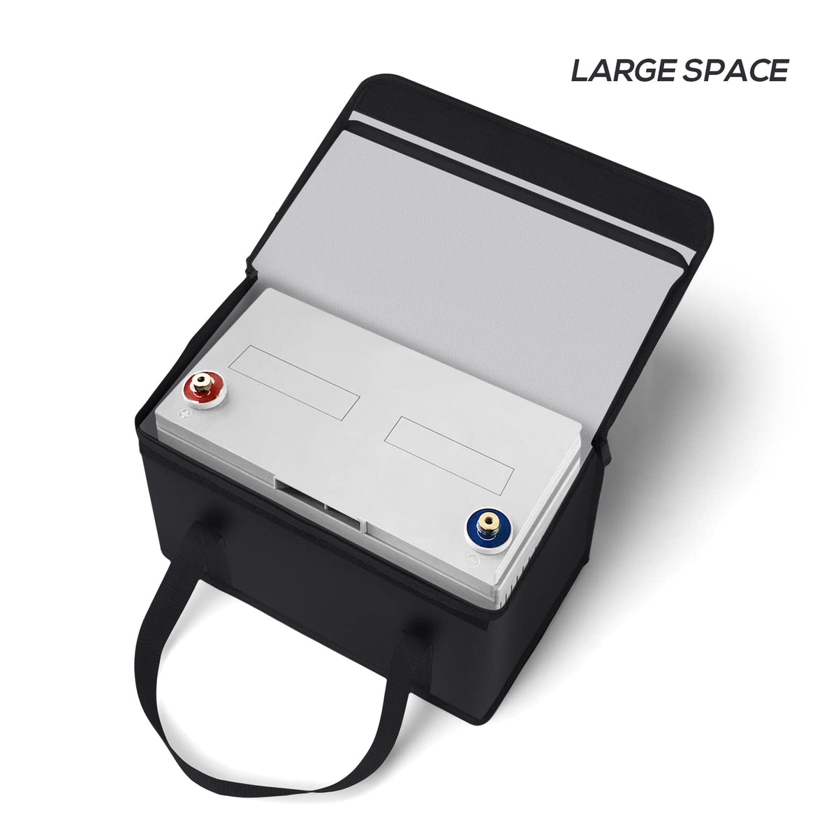 FLASLD fireproof LiPo bag reflective strip for visibility in the dark