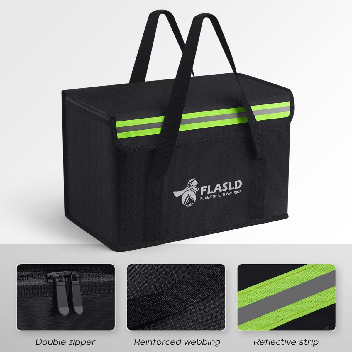 FLASLD fireproof LiPo bag waterproof silicone coating protects contents