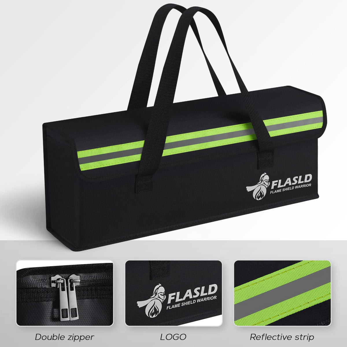 FLASLD reflective strip bag helps locate it in the dark during charging.