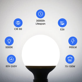 Flaspar G25 four-pack for a cohesive bathroom makeover lighting.