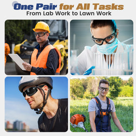 Flaya ANSI Z87+ certified safety glasses with scratch-resistant lenses