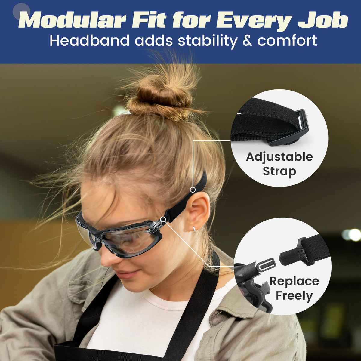 Flaya safety glasses with full foam gasket seal dust and debris on dusty sites.
