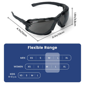 Flaya safety glasses suitable for lab and outdoor use with non-prescription lenses