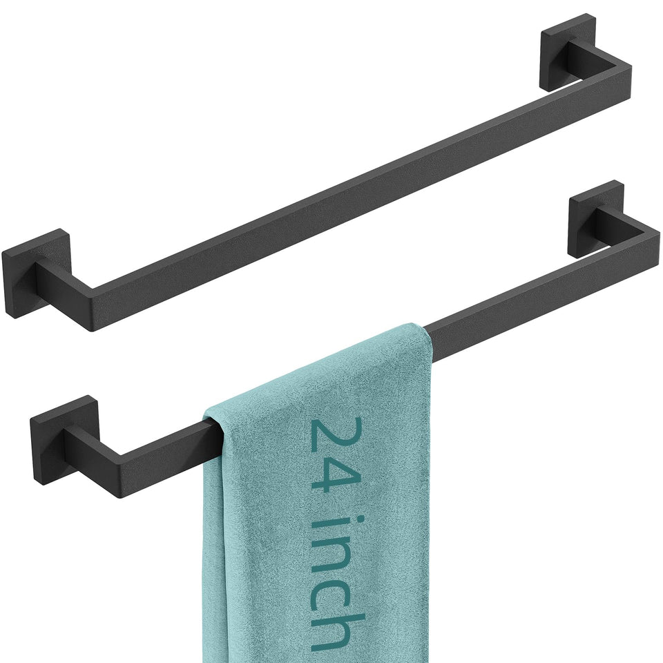 FLE bathroom towel bar 24-inch wall mount for easy towel access.