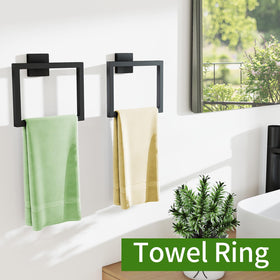 Easy-install towel ring with included hardware ensures secure mounting