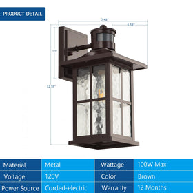 FLEDAVID carriage-style exterior lamp brightens pathways while complementing farmhouse or traditional homes