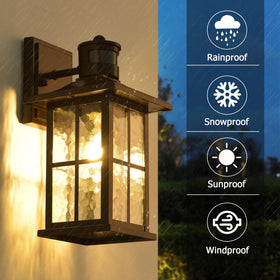 FLEDAVID easy-install outdoor light ships pre-assembled for quick mounting on walls or porches
