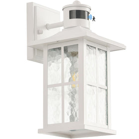 FLEDAVID motion sensor outdoor wall light for secure nighttime entrance lighting.
