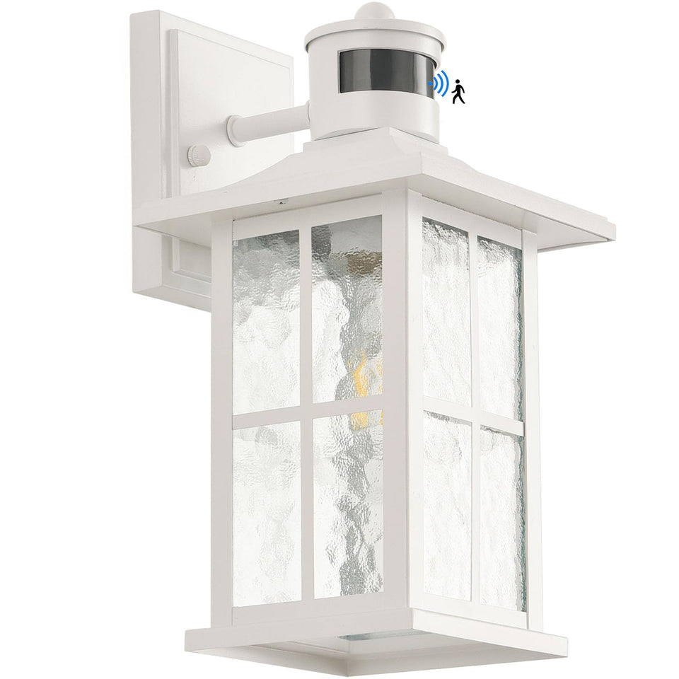 FLEDAVID motion sensor outdoor wall light for secure nighttime entrance lighting.