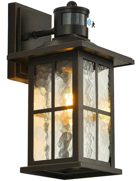 FLEDAVID motion sensor porch light at dusk enhances entryway safety and visibility.