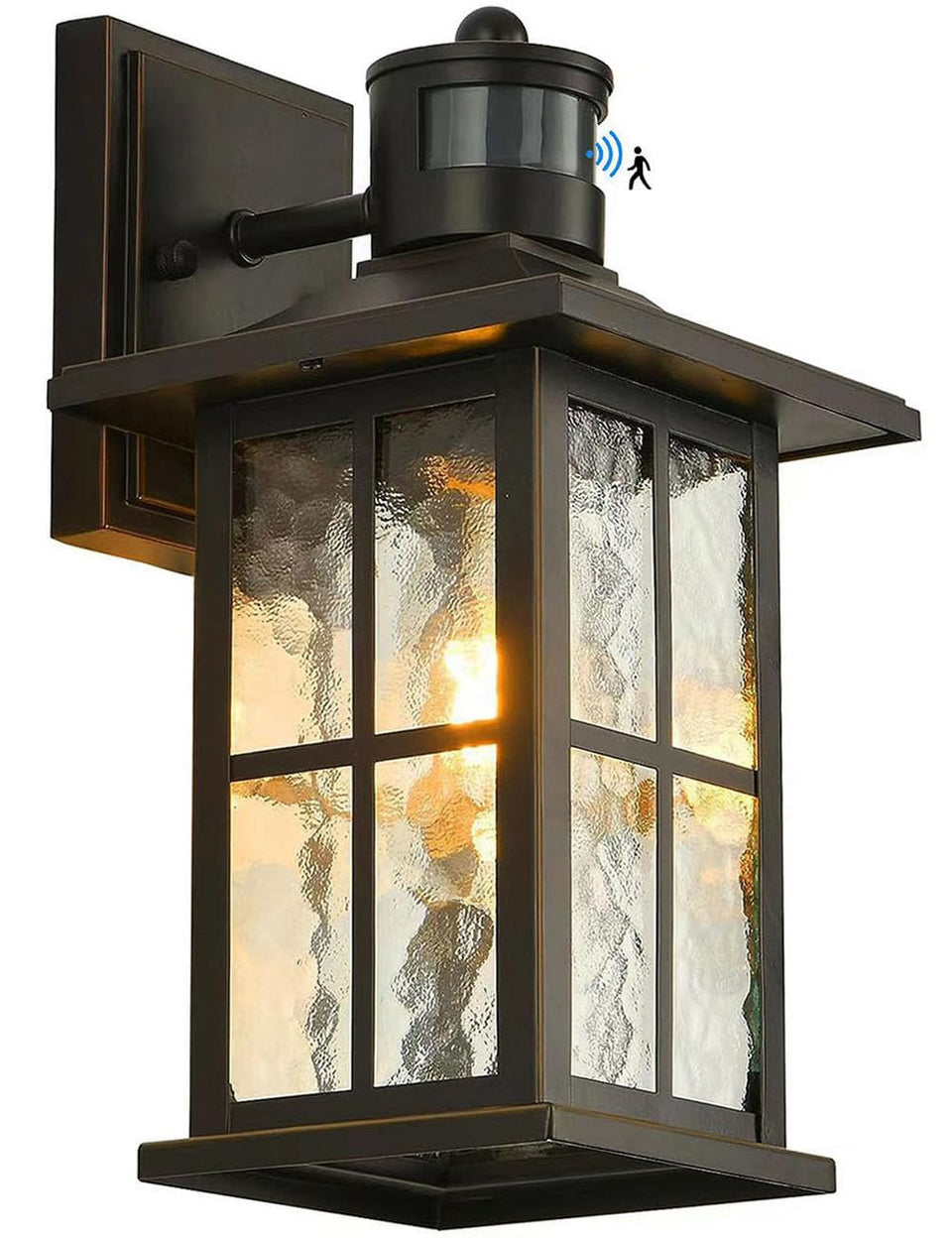 FLEDAVID motion sensor porch light at dusk enhances entryway safety and visibility.