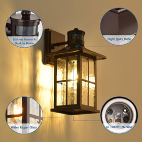 FLEDAVID waterproof outdoor wall sconce withstands rain, snow, and sun for long-lasting curb appeal