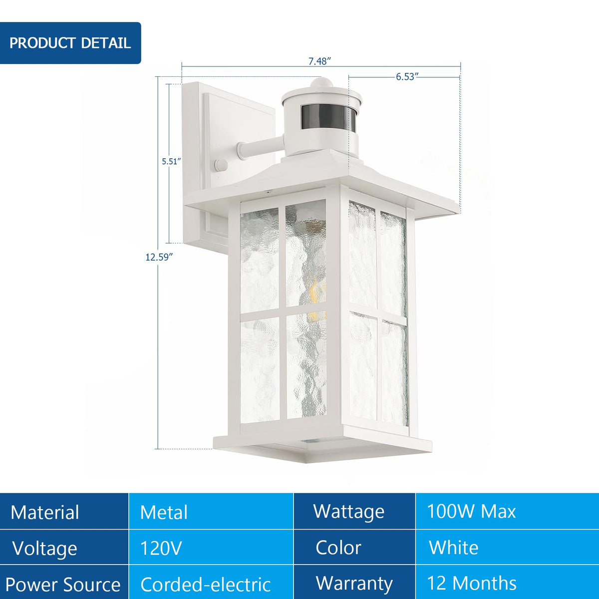 FLEDAVID weather-resistant aluminum porch light withstands harsh conditions.
