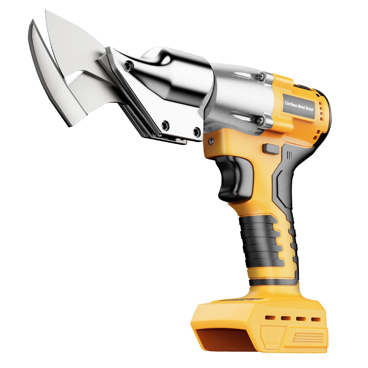 Fledukten cordless metal shears 360° rotating head for precise cuts in tight spaces.