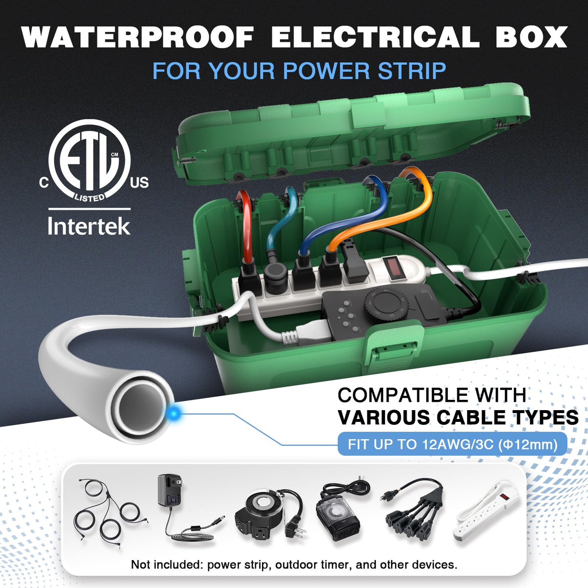 Flemoon IP54 waterproof enclosure shields outdoor power connections