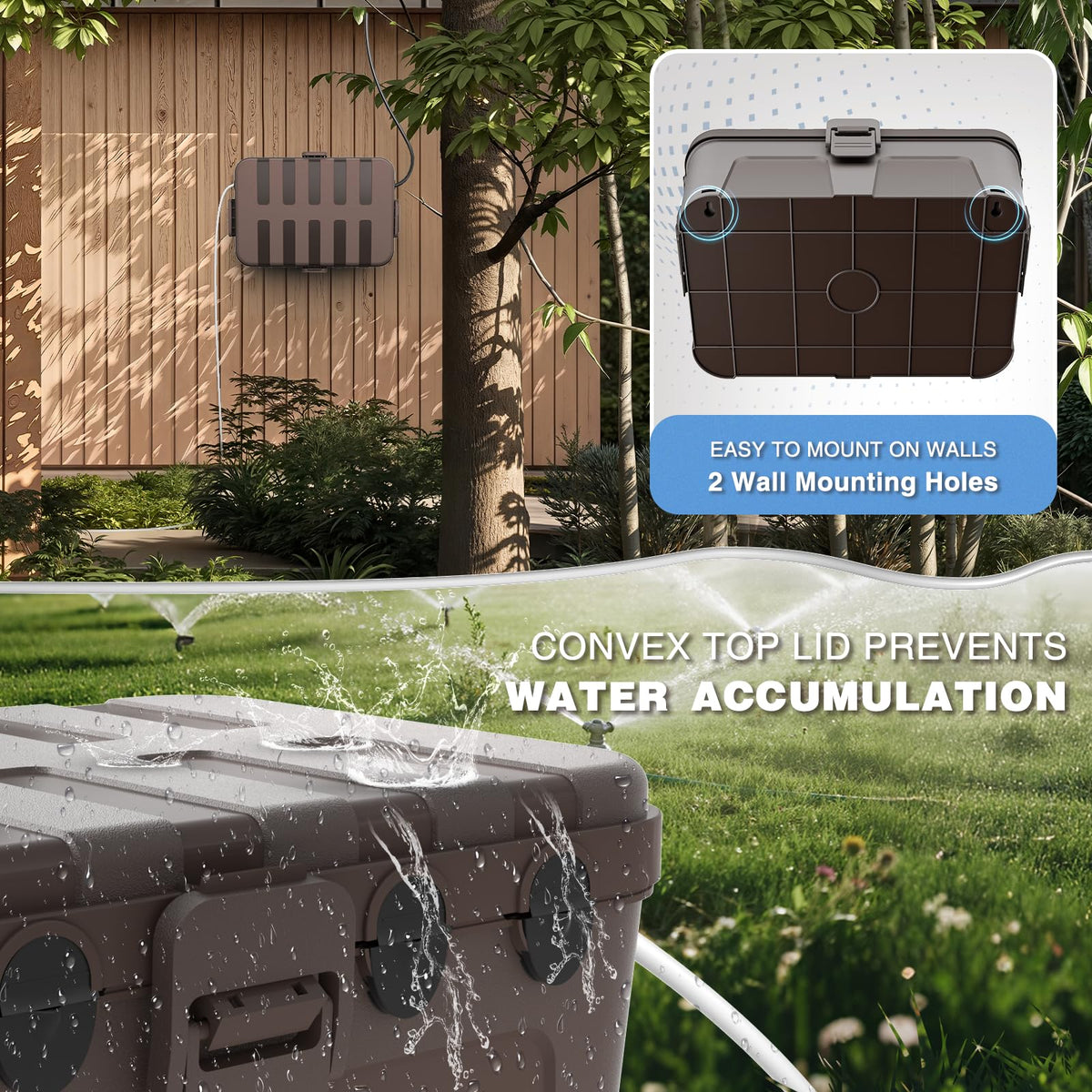Flemoon application-ready box suits patio, garden, and holiday lighting setups.