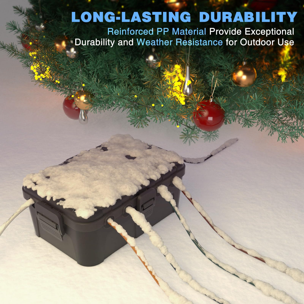 Flemoon rugged enclosure supports safe holiday decorations.