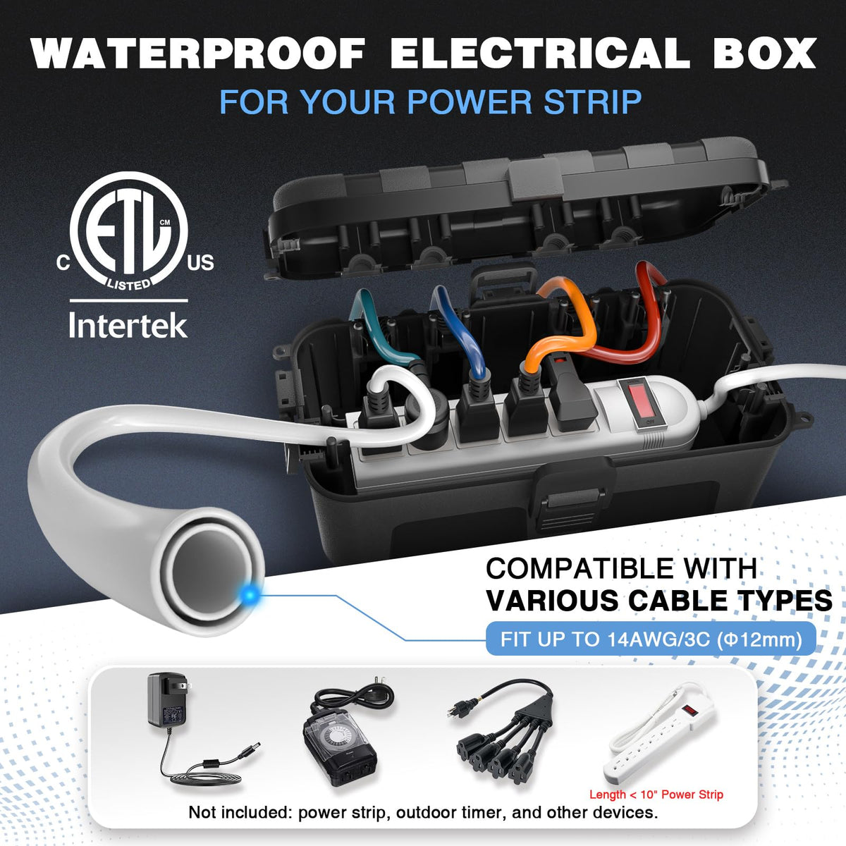 Flemoon six-port gasket seals keep moisture out of connections.
