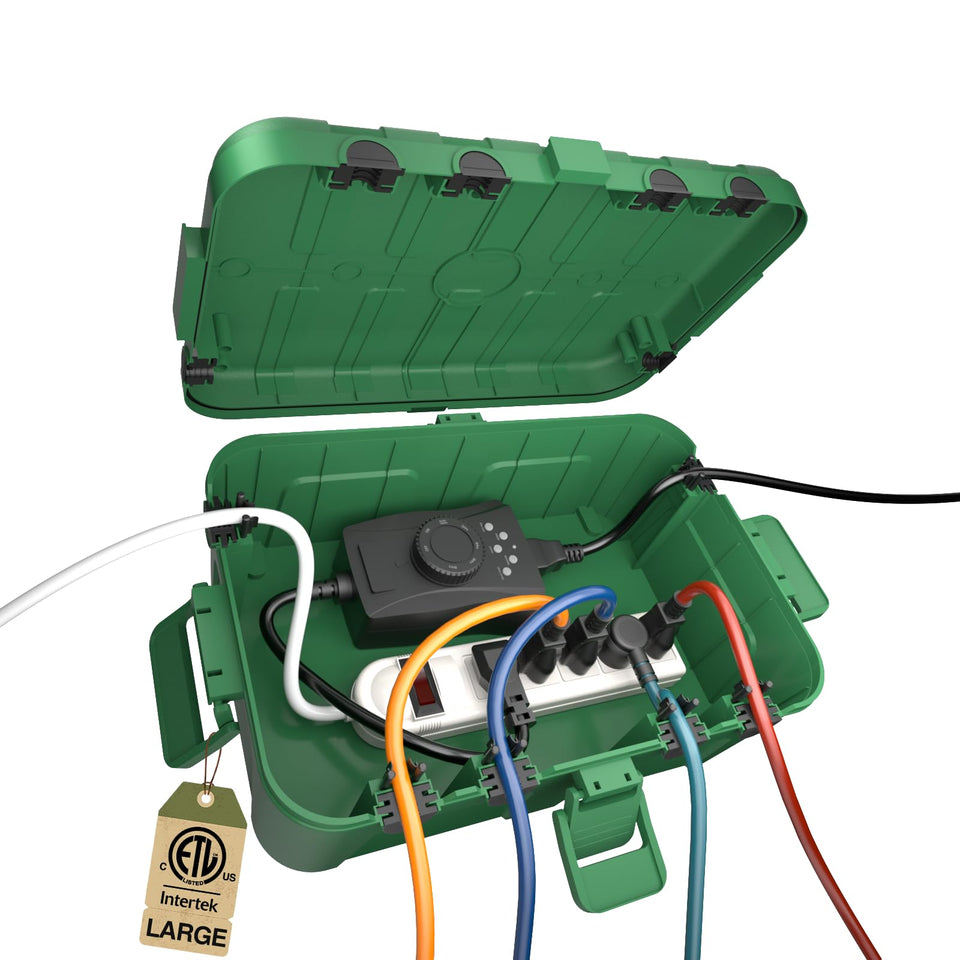 Flemoon outdoor electrical box cover protects outlets from weather