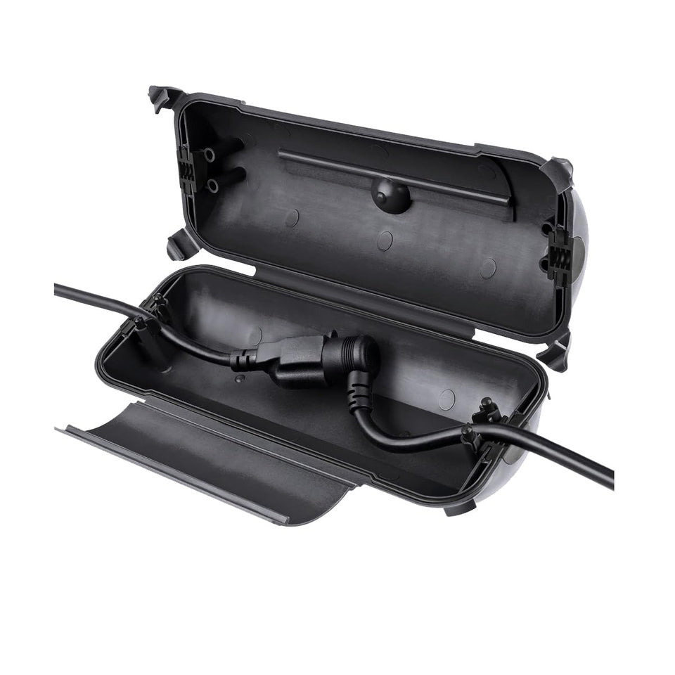 Flemoon outdoor extension cord safety cover protecting outdoor connections from rain