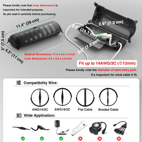 Flemoon weatherproof electrical box keeping plugs safe from moisture