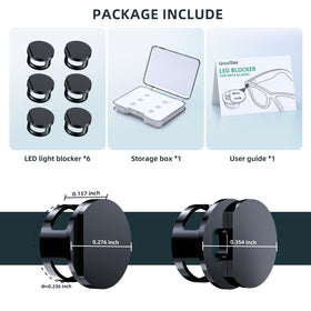 FlenKn LED light blocking cover included in a 6-piece privacy kit for travel