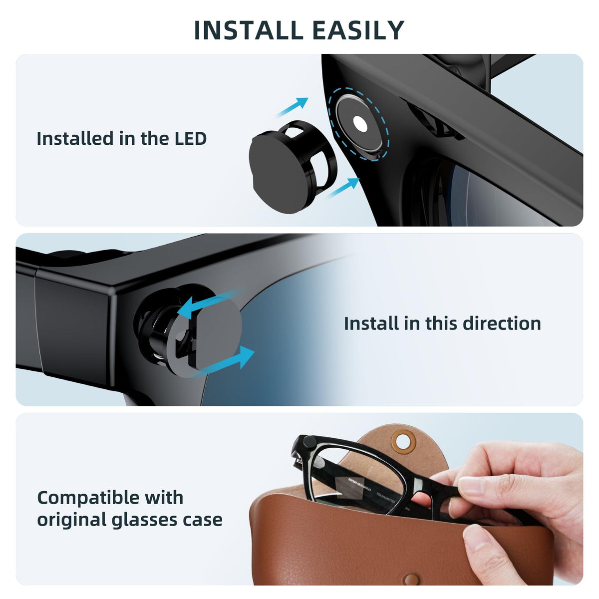FlenKn LED light blocking cover quick-install in seconds without tools