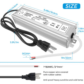 FLETERGIB aluminum-housing-led-transformer with heat dissipation