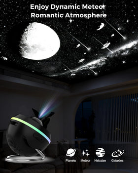 FLEWKEN Galaxy Projector RGB ambient light enhances mood.