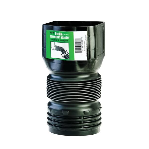Close-up of FLEX-Drain ADP53102 fitting shows a secure soil-tight connection.