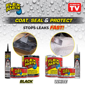 Flex Paste being smoothed over a crack to seal air and water.